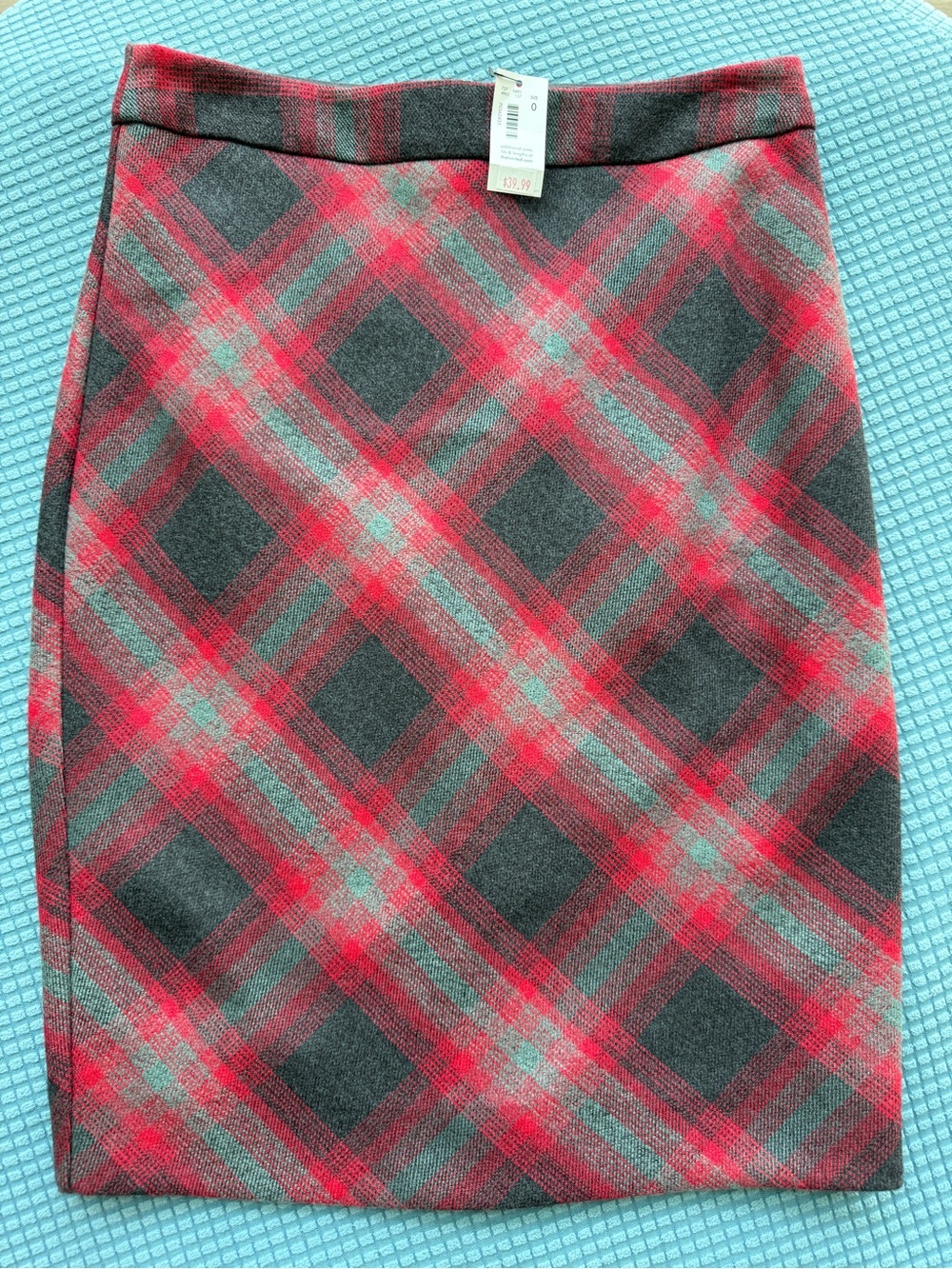 Christmas -NEW Women's Plaid Straight Pencil Skirt by The Limited size women’s 0